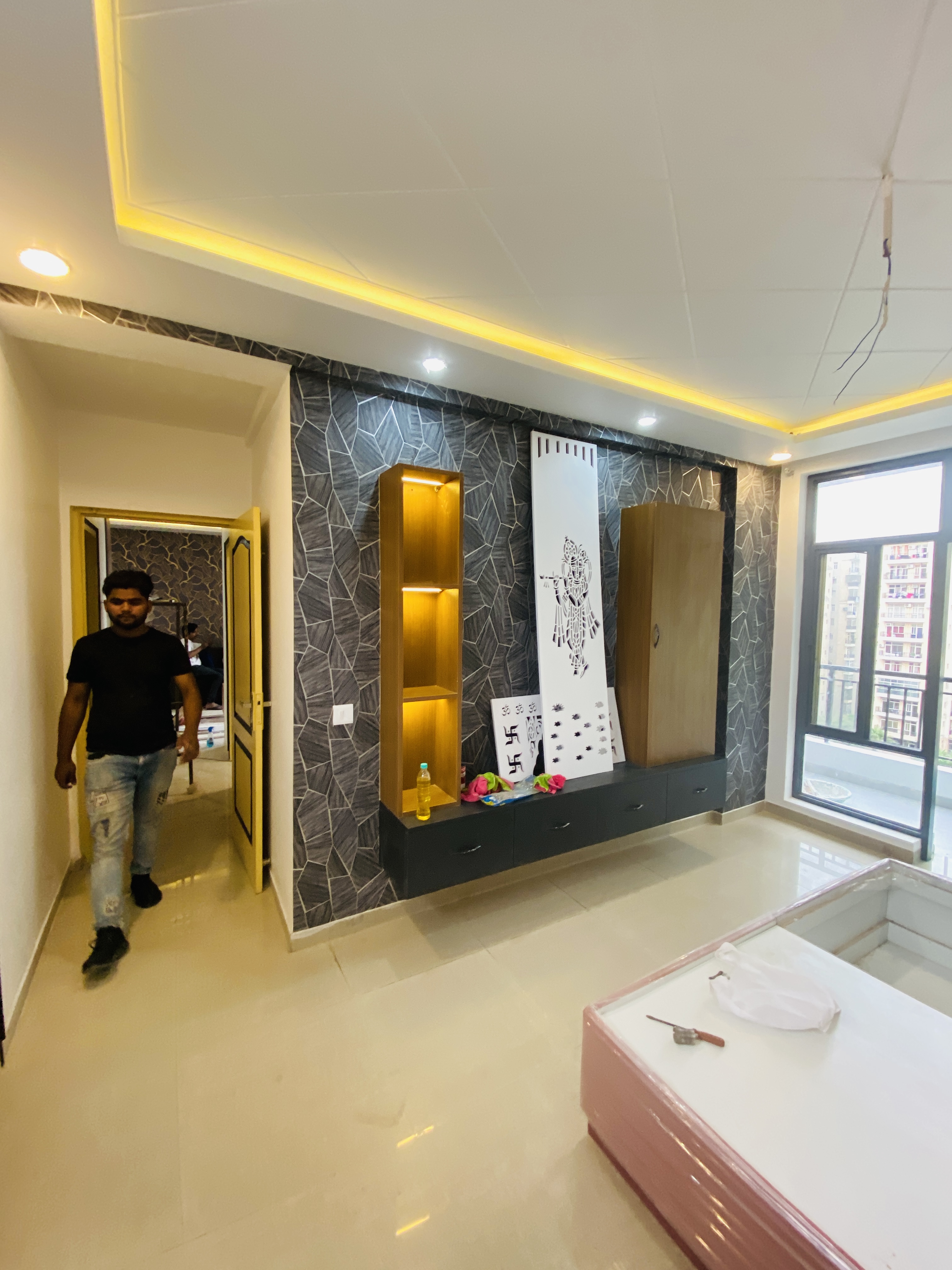 TV wall panel and display unit installation